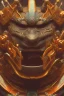 Placeholder: Furious rage, samurai warrior mask, close-up, macro lens, centered camera, intricate details, small minutiae, tiny features, particulars, colorful, 8k, least ambient occlusion, volumetric lighting,