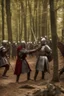 Placeholder: medieval fighting tournment arena into the woods