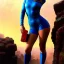 Placeholder: Drawing of beautiful face,'beautiful,Busty fit Sexy Vault Woman- Fallout 4 ',intense stare, ancient blue skintight suit, balanciaga fashion clothe painting by gaston bussiere, greg rutkowski, yoji shinkawa, yoshitaka amano, tsutomu nihei, donato giancola, tim hildebrandt,KyuYong Eom,Ren Wei Pan Oil on canvas, cinematic composition, extreme detail,fit full head inside picture,16k