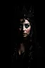 Placeholder: queen of darkness, 85mm photography, studio lighting