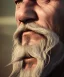 Placeholder: close-up portrait, Viking style, realistic, 8K, a Highly detailed face of a man, beard, long, sword