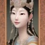 Placeholder: smooth hyper realistic, beautiful smiled Japanese goddess in crown, pale colors, dark cosmos background, cat еye, extremely sharp detail, finely tuned detail, ultra high definition, 8 k, unreal engine 5, ultra sharp focus, accurate sword wings, positive smile, lot of details, fit within portrait, Ambiance winter, perfect composition, perfect hair, perfect hands, finger up gestures