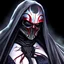 Placeholder: BloodborneDarthVader, lady, full-length, realistic detailed portrait painting, wide shot