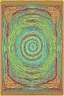 Placeholder: Sacred interference pattern; pixelated fractal art with a Philip Guston color palette