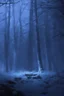 Placeholder: Winter Night, shades of blue, dark, moonlight forest