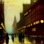 Placeholder: Corner building Metropolis ,dark colours, watercolor, volumetric light, by john atkinson Grimshaw, detailed painting,matte painting, alphonse mucha, greg rutkowski,