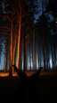 Placeholder: In the woods of hands at night, a of a tree shape, brown skin, night, night, tall, thin field of thousands of hands standing migrating