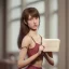 Placeholder: Study girl in university by the room, on book, movie, real photo realistic, unreal engine, cinematic lighting --ar 1:1 creative