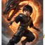 Placeholder: Fhoto full body, reality, Raw, little boy Asian riding a cyborg dragon, warrior, super magic storm and fire, mortal combat, light eye, very angry, digital art, sword, intricate details, powerful composition, captivating, wearing a black t-shirt, there is the word "Sulthan" on the t-shirt, artstation, sharp focus, studio photo, intricate details, highly detailed, by addiedigi