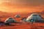 Placeholder: Ultra realistic photo of an advanced human colony on Mars, futuristic habitat domes, red desert landscape, realistic aerospace engineering, astronauts walking, dramatic sky, practical and manufacturable architecture, cinematic science fiction atmosphere, HOF, full size, (((realism, realphoto, professional DSLR photography, photorealistic, ultra detailed, 64k)))