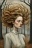 Placeholder: Streamline moderne woman windblown hair, 3D resin, trees leaves carel weight catrin welz-stein andrea kowch andrea kurti