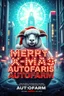 Placeholder: "Design a hyper-cheesy, 1990s-style movie poster featuring a flamboyant, festive sheep with jolly Santa characteristics, inspired by the intense, futuristic aesthetic of 'Terminator 2.' Display 'Merry Xmas Autofarm' prominently in bold, metallic letters, surrounded by dazzling lights, glitter, and festive decorations. Incorporate elements like a cybernetic Santa-sheep hybrid, complete with robotic details, against a backdrop of twinkling Christmas lights and an epic, futuristic cityscape. Use br