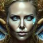 Placeholder: Charlize Theron and Angelina Jolie, woolitize, rusty metal, feathers, Dryad, fae, sidhe, ominous, nature, plants, wildflower, facepaint, dnd character portrait, intricate, oil on canvas, masterpiece, expert, insanely detailed, 4k resolution, retroanime style, cute big circular reflective eyes, cinematic smooth, intricate detail , soft smooth lighting, soft pastel colors, painted Renaissance style