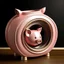 Placeholder: circular picture frame, piggy bank