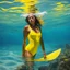 Placeholder: pacific yellow swimming woman