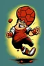 Placeholder: player foot ball coverd by t shirt liver ball club,cartoon 2d