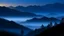 Placeholder: misty mountains at dusk