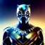 Placeholder: black panther, golden armor suit, full body close up, soft light atmosphere, light effect，concept art, smooth, extremely sharp detail, finely tuned detail, ultra high definition, 8 k, unreal engine 5, ultra sharp focus, in the style of Kaare Andrews