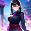 Placeholder: Clear focus, 8k, ninja girl, high quality, detailed, black hair, purple eyes, beautiful lighting, vibrant colors,