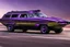 Placeholder: a military fighter jet station wagon hybrid purple paint job metallic