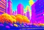 Placeholder: sunny day, flowers, epic, sci-fi, retrowave city