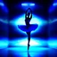 Placeholder: mocap graphic balerina in a recursive 3d fractal stage with disco lights