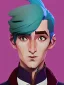 Placeholder: Portrait of a 30 year old strange gay wizard like Mary Poppins