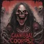 Placeholder: Pestilential rictus, Grin is fixed in misery, rancid rotting maw, raw messy illustrative style by Vincent Locke, unbalanced, offset, non-symmetrical surreal horror, text "Cannibal Corpse" album cover aesthetic in a death metal font