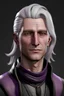 Placeholder: высокий молодой мусчина с фиолетовыми глазами седыми волосами