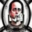 Placeholder: Jerry Seinfeld in the style of H.R. Giger