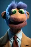 Placeholder: Waist up muppet Portrait, obama as muppet doll, brown hair, blue suit, photo studio, blue background, unreal engine 5, concept art, art station, god lights, ray tracing, RTX, lumen lighting, ultra detail, volumetric lighting, 3d.