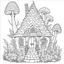 Placeholder: A fairy house Mystic Willow Haven, coloring page, exact shape, real image, minimal lines, white back ground color, real style, realistic, minimalistic, minimal black line art, line art, crisp line art, unique coloring sheet, outlined, outline, crisp, crisp line edges, illustration, thin lines, crisp clear lines, line art, clean line art, unique, 8k, no colors, no dark color, no black color, avoid thick black, minimalistic line edges, white back ground,