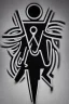 Placeholder: Logo, silver ink on black radiant paper, pictogram of a person standing separated from a group