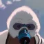 Placeholder: A yeti wearing a respirator