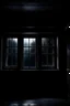 Placeholder: a dark scary quiet front large window inside and a flickering light