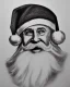 Placeholder: Putin as Santa Claus pencil and charcoal sketch Christmas portrait lighting