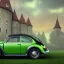 Placeholder: An old green VW Beetle, driving towards an Austrian castle, 8k, HD, cinematography, photorealistic, Cinematic, Color Grading, Ultra-Wide Angle, Depth of Field, hyper-detailed, beautifully color-coded, intricate details, beautifully color graded, Cinematic, Color Grading, Editorial Photography, Depth of Field, DOF, Tilt Blur, White Balance, 32k, Super-Resolution, Megapixel, ProPhoto RGB, VR, Halfrear Lighting, Backlight, Natural Lighti