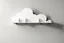Placeholder: shelf brackets shaped like clouds
