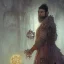 Placeholder: Insanely detailed landscape of an “D&D twilight cleric holding glowing D20” with intricate detailed beard,high and tight hair cut,40 years old, intricate clothing, hyperdetailed painting by Ismail Inceoglu Huang Guangjian and Dan Witz CGSociety ZBrush Central fantasy art album cover art,8K, hdr, mysterious, flickeringlights ,Stoic