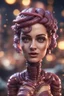 Placeholder: female worms from worms armageddon wearing makeup, bokeh like f/0.8, tilt-shift lens 8k, high detail, smooth render, down-light, unreal engine, prize winning