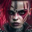 Placeholder: beautiful punk girl, intricately detailed, darkred tones, 8k, macro photography,