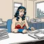 Placeholder: Wonder Woman working at a substance abuse clinic