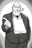 Placeholder: old man at phone, greyscale