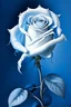 Placeholder: Draw me a white rose on a bleu background