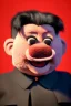 Placeholder: Waist up muppet Portrait, Kim Jong-un as muppet doll, black suit, photo studio, red background, unreal engine 5, concept art, art station, god lights, ray tracing, RTX, lumen lighting, ultra detail, volumetric lighting, 3d.