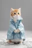 Placeholder: baby cat in raincoat. Chibi, Photograph, Canon DSLR, Tilt - shift, white background, high definition, Complete and coordinated composition, 8k