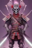 Placeholder: Neon skeleton samurai