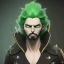 Placeholder: Lorenor Zorro with green hair from one piece in fighting pose, steam punk, scary, horror, realistic, made in octane, cinematic, movie, CGI, ultra-realistic, extremely detailed octane rendering, 8K, VRAY Super Real ar 2:3, dof photorealistic futuristic 50mm lens hard lighting dark gray tintype photograph, realistic lighting, sephia colors