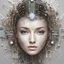 Placeholder: Gorgeous symbolic computer chip style AI representation, showing human features and features of information in all its forms