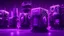 Placeholder: five different giant magic generator machines side by side with lots of gadgets, purple tones, dreamy, psychedelic, 4k, sharp focus, volumetrics, trippy background